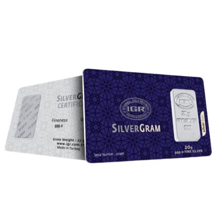 Srebrna poluga‏‏‎ 20g