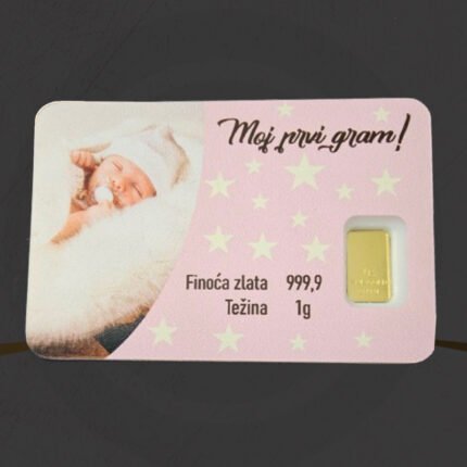 Moj prvi gram – roze kartica za devojčicu