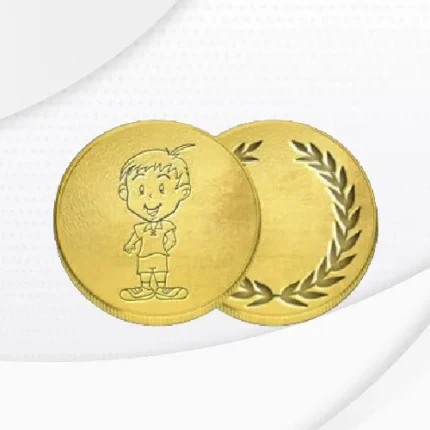 Engraved gold coin – Boy