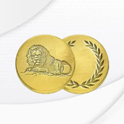 Engraved gold coin – Lion