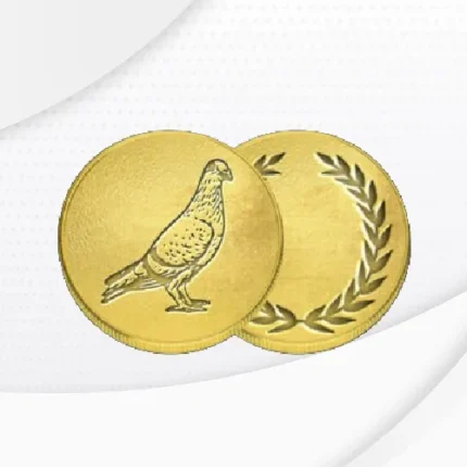 Engraved gold coin – Bird