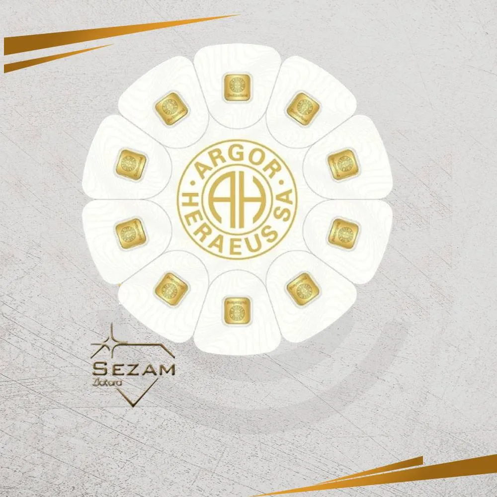 Zlatna poluga 10×1 g Argor Heraeus